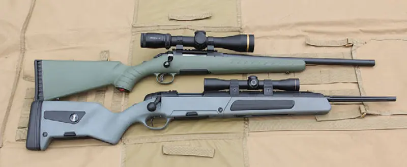 Ruger-Predator-above-Steyr-Scout-Rifle-for-size-comparison