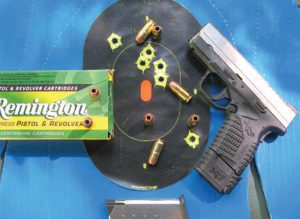 Twenty-five-yard-offhand-standing-group-fired-with-XD-S-and-Remington-180-grain-JHP-ammunition-shows-good-accuracy