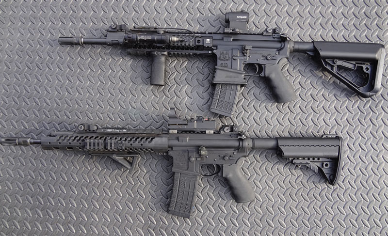 Two-rifles-outfitted-with-ambidextrous-controls