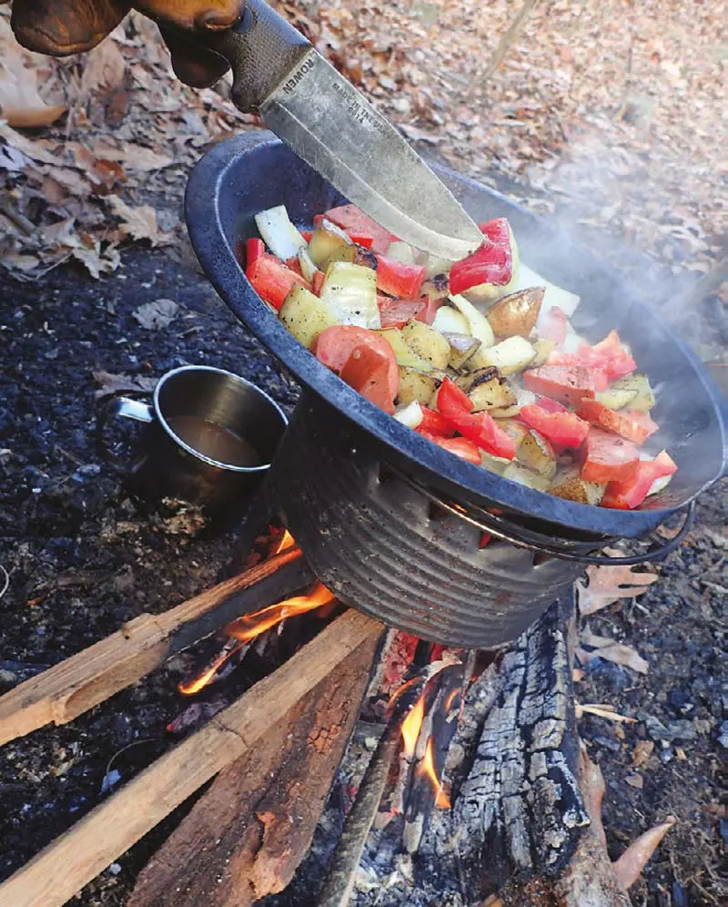 Frying-pan-can-be-placed-on-top-of-hobo-stove-without-any-support-grill