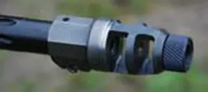 L115A3’s-barrel-is-fitted-with-muzzle-brake,-which-deflects-expanding-muzzle-gases-to-left-and-right