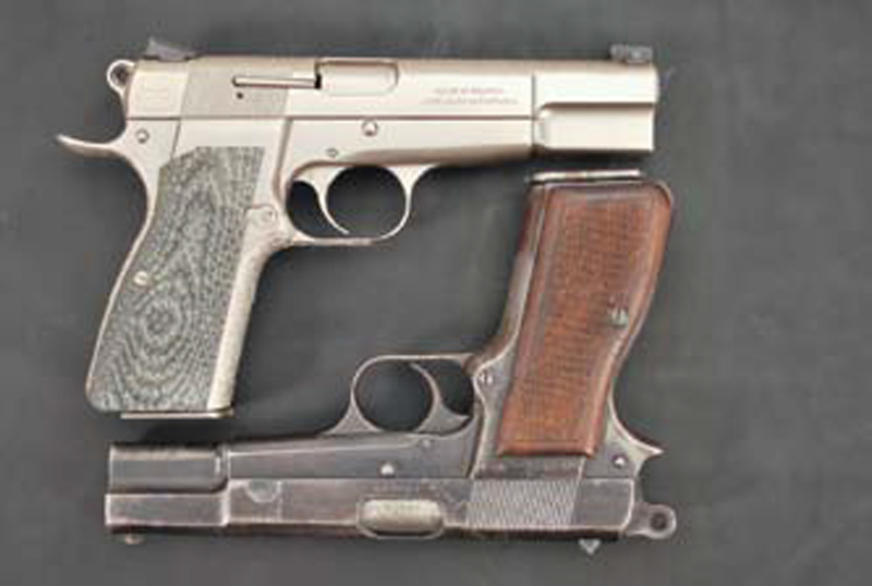 Novak-Robar-customized-pistol-compared-to-older-Hi-Power