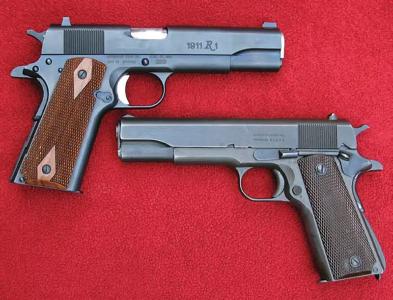 R1-(top)-with-Remington-Rand-1911A1-circa-1943