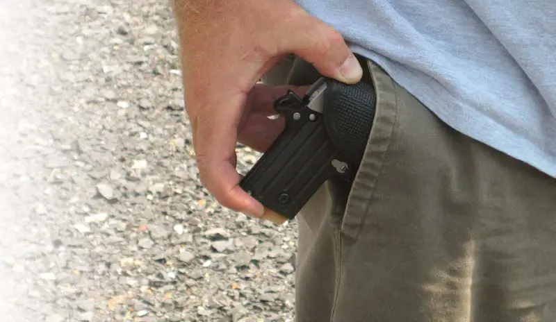 SIG-Sauer-P238-fit-nicely-into-DeSantis-Nemesis-holster,-allowing-for-nondescript-pocket-carry