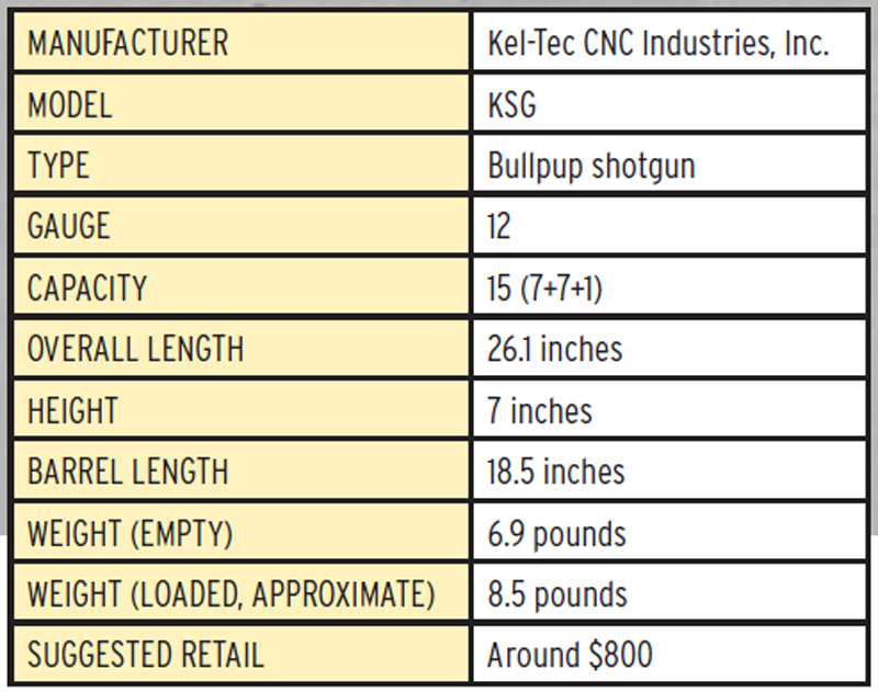 SPECIFICATIONS,-KEL-TEC-KSG