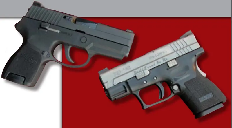 Size-comparison-of-SIG-Sauer-P250-(above)-and-Springfield-Armory-XD-(right)-subcompact-pistols