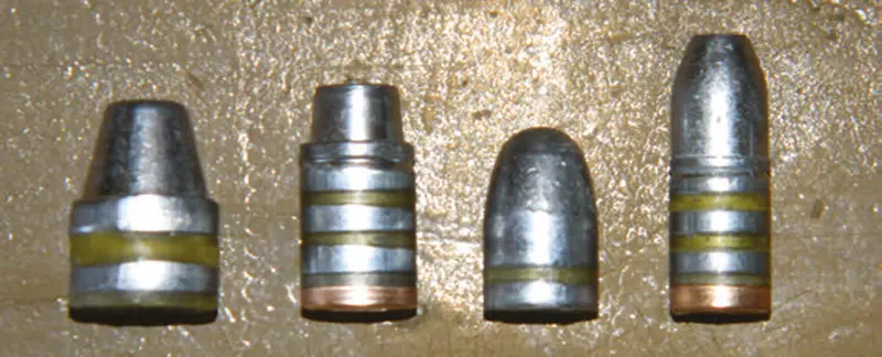 (left-to-right)-200-grain-.45-caliber-semiwadcutter,-158-grain-.38-caliber-semiwadcutter-with-gas-check