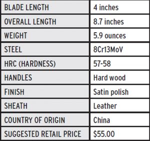 SPECIFICATIONS,-SOG-WOODLINE-SMALL-FIXED-BLADE