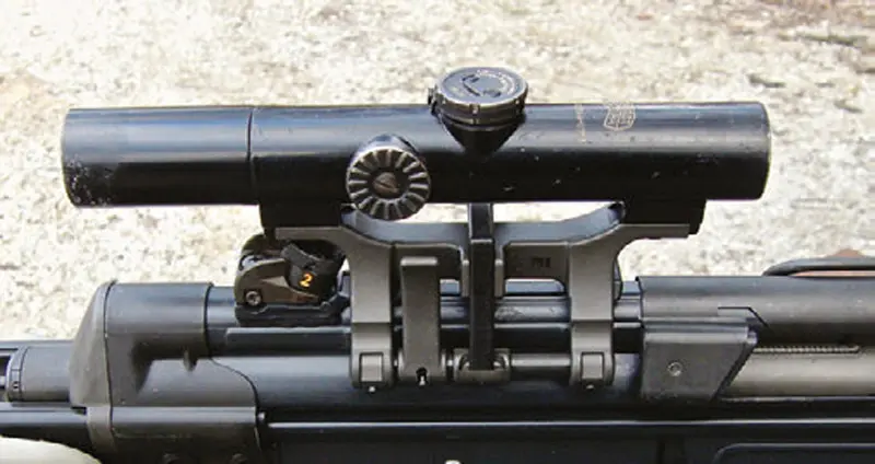 Sights-are-an-advantage-of-HK91-G3,-like-this-HK91--with-the-Hensoldt-4X-scope-often-encountered-on-the-rifle